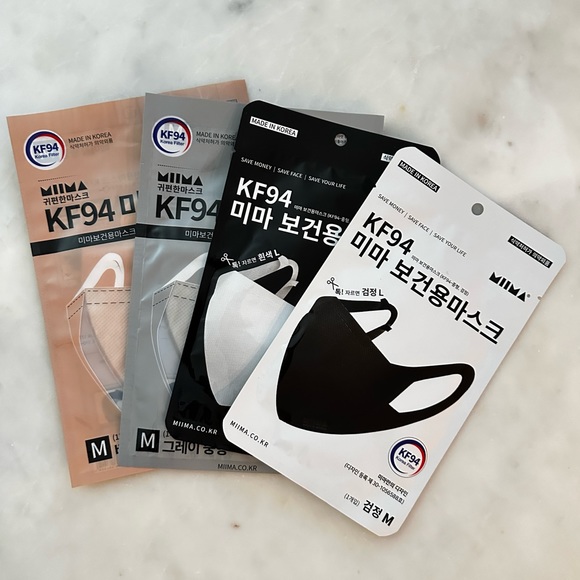 MIMA Premium Filter (KF94 Certified) BLACK/WHITE/GRAY/BEIGE Face Mask - Picture 1 of 11